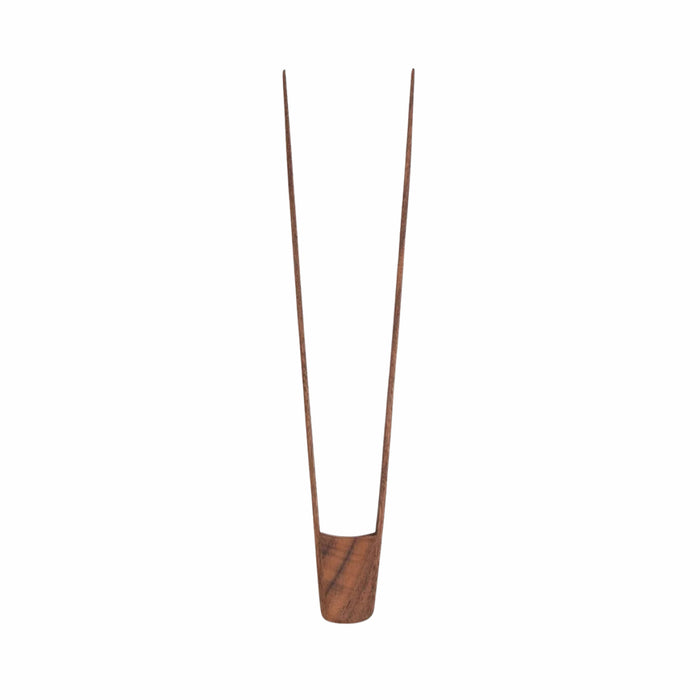 11”/9”/7” Walnut Wood Tongs - Kitchen Serving Utensils: Large
