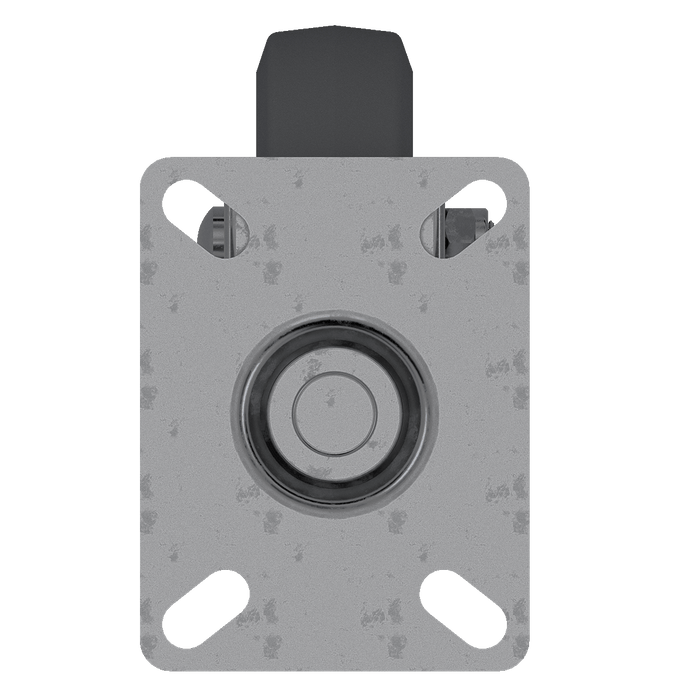 3-1/2-inch Swivel Gray Caster with large plate and Aluminum Core