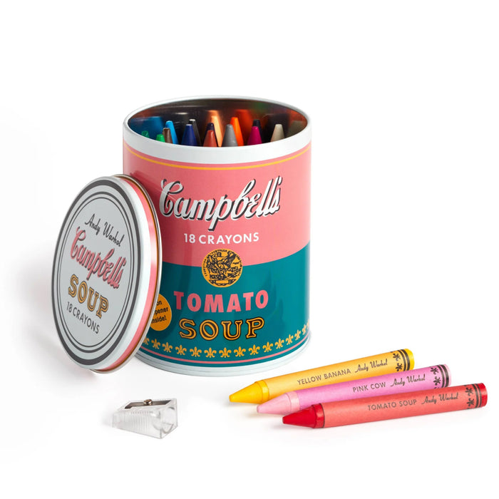 Andy Warhol Soup Can Crayons + Sharpener