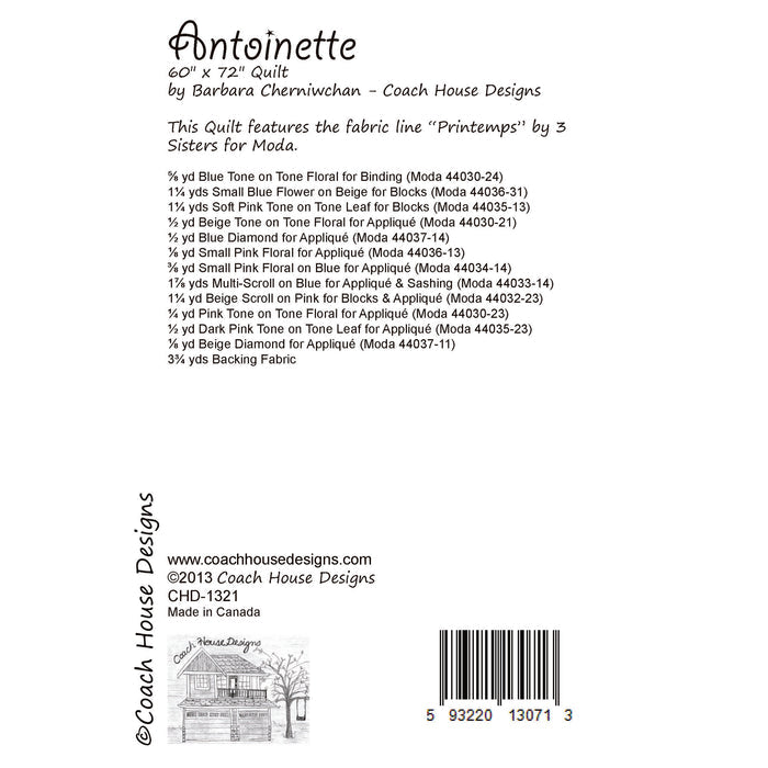 Antoinette Downloadable PDF Quilt Pattern