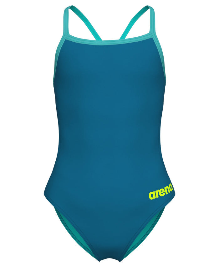 Arena Girls Team Challenge Solid Swimsuit - Blue Cosmo/Water - Limited Edition