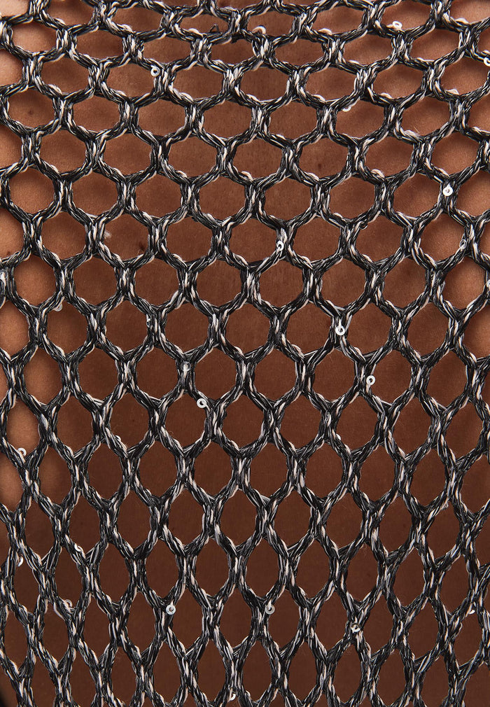 Blouse With Mesh Detailed Long Sleeves - ANTRA MELANGE