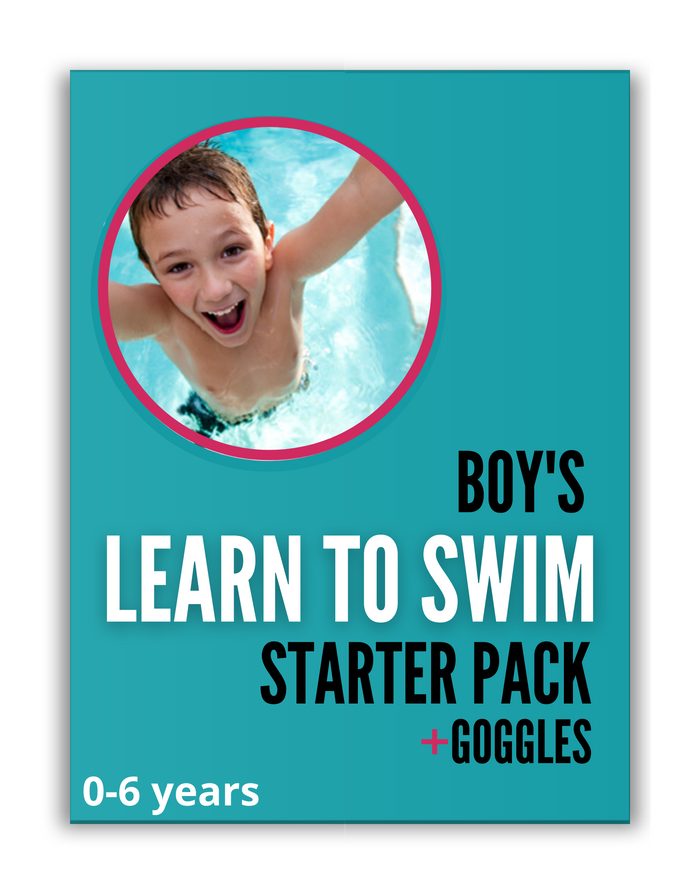 Boys learn to swim starter pack with goggles for 0-6 years