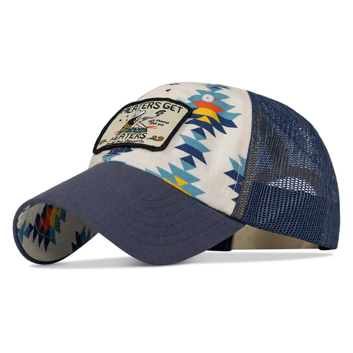 Cheaters Get Heaters Cowboy Patch Ripstop Mesh Snapback Hat