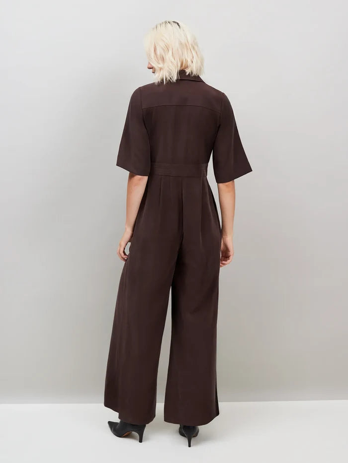 Chocolate Brown Tailored Jumpsuit