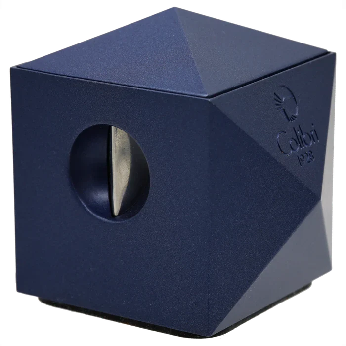 Colibri Quasar Navy Straight Cut and V-Cut Table Cigar Cutter - CU700T5