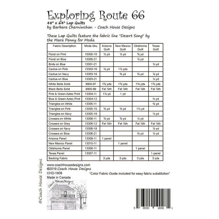 Exploring Route 66 Quilt Pattern