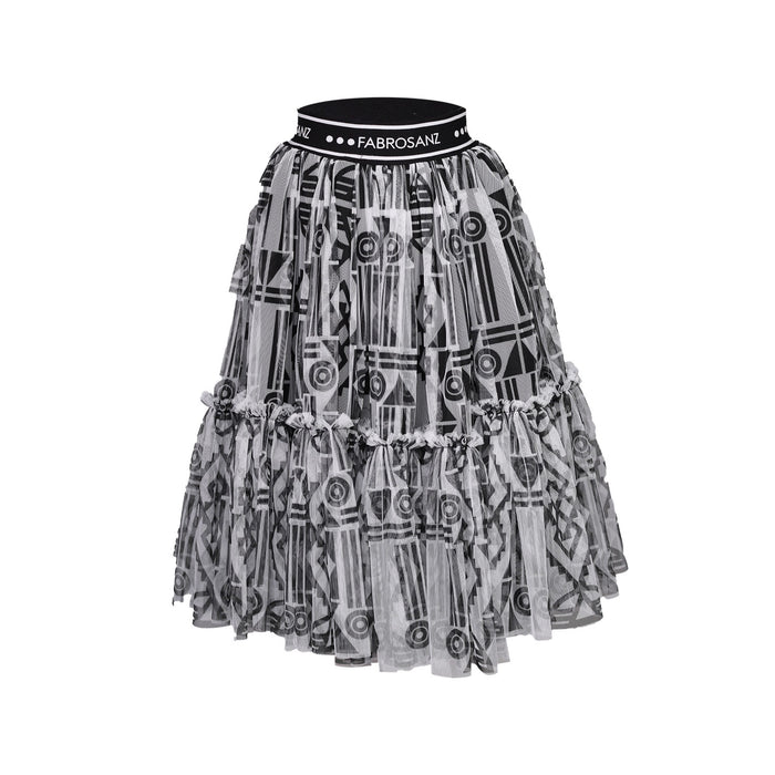 Fabrosanz: Nguni Print Tulle Skirt preorder