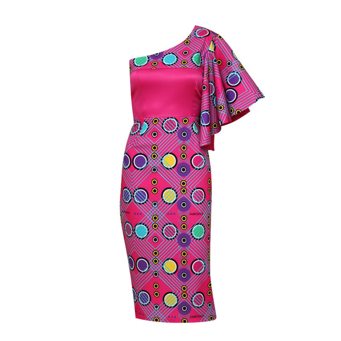 Fabrosanz: Tsonga Print Asymmetrical Pencil Dress (Online only)