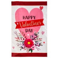 Flag Happy Valentine's Day Heart and Floral Applique House