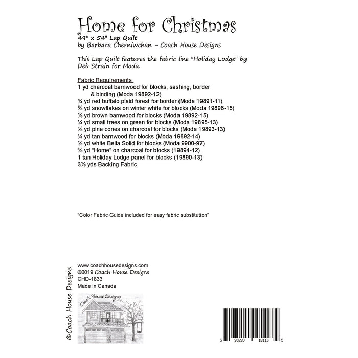 Home for Christmas Downloadable PDF Quilt Pattern