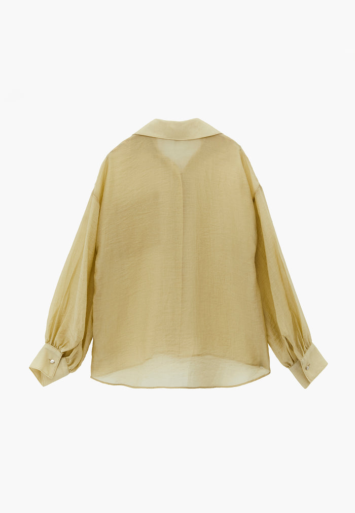 Loose Fit Long Sleeve Shirt - SAGE GREEN