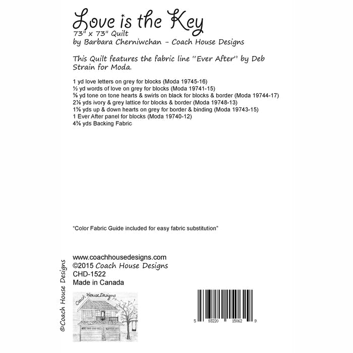 Love is the Key Quilt Pattern