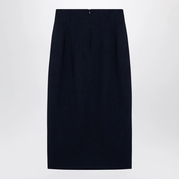 Margaux Lönnberg - Navy blue wool-blend Marlo skirt