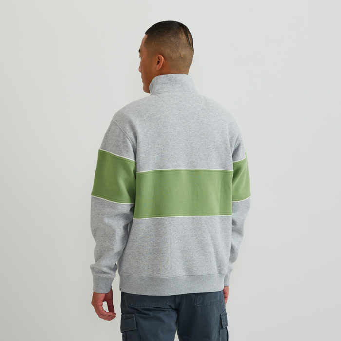 Men's Vintage Soft 1/4-Zip - Stripe-Htr Gray-Regular-F1