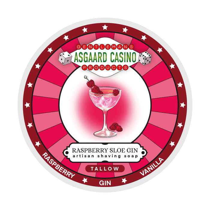 MMGP | "RASPBERRY SLOE GIN" (ASGAARD CASINO) TALLOW ARTISAN SHAVING SOAP