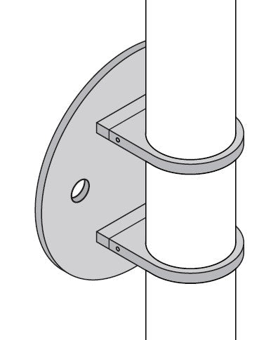 MOD 50 - ROUND WALL BRACKET 316 STAINLESS STEEL - Image 3