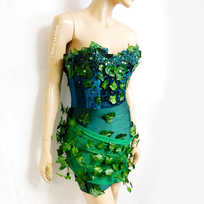 Mother Nature Nightshade Botanical Villain Corset and Skirt Costume Rave Cosplay Halloween