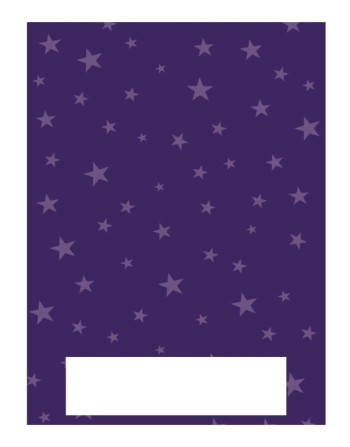 Purple starry night journal cover with proud moments gymnastics case