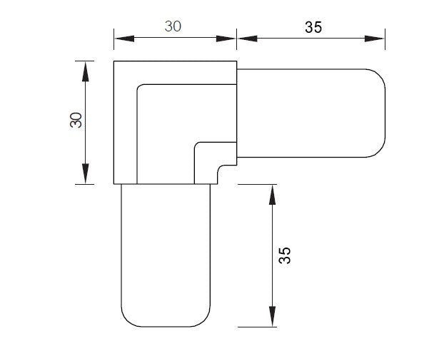 NANOROUND 25.4MM DIA,90 Degrees JOINER 316 STAINLESS STEEL - Image 2