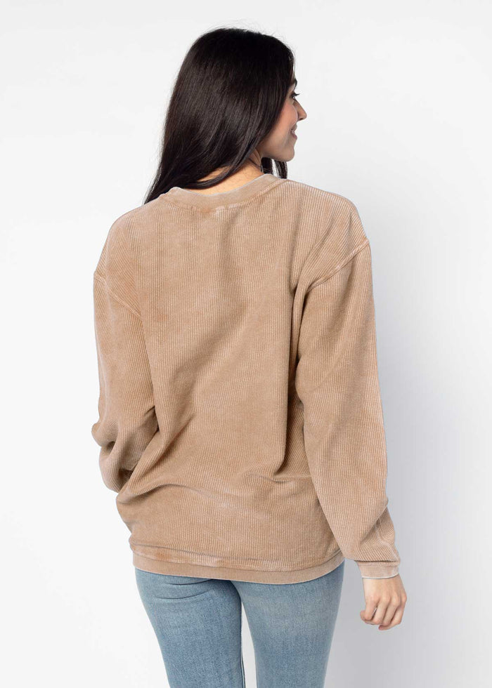 NC State Wolfpack Women's Latte Corded Sweatshirt