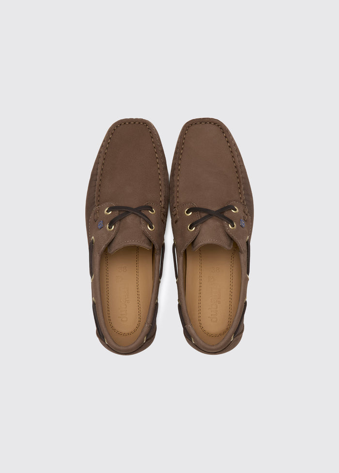 Neptune Ladies Soft Leather Deck Shoe - Cafe