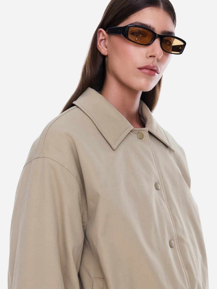 Nora Nylon Bomber - Sand