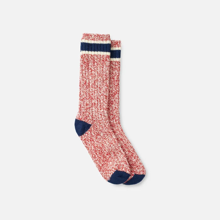 Red Wing Striped Wool Ragg Crew Sock Red/Navy 97331