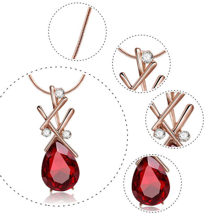 SET600 - Red Droplet Jewellery Set