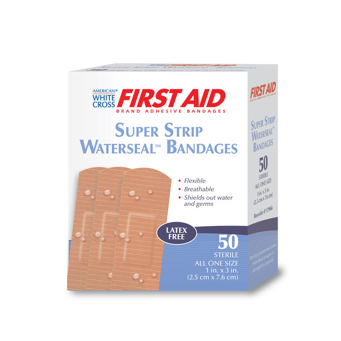 Sterile Super Strip Waterseal™ Adhesive Bandages, 1" x 3"