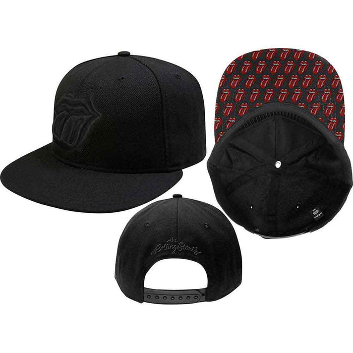 THE ROLLING STONES - CLASSIC TONGUE - Snapback Cap Black