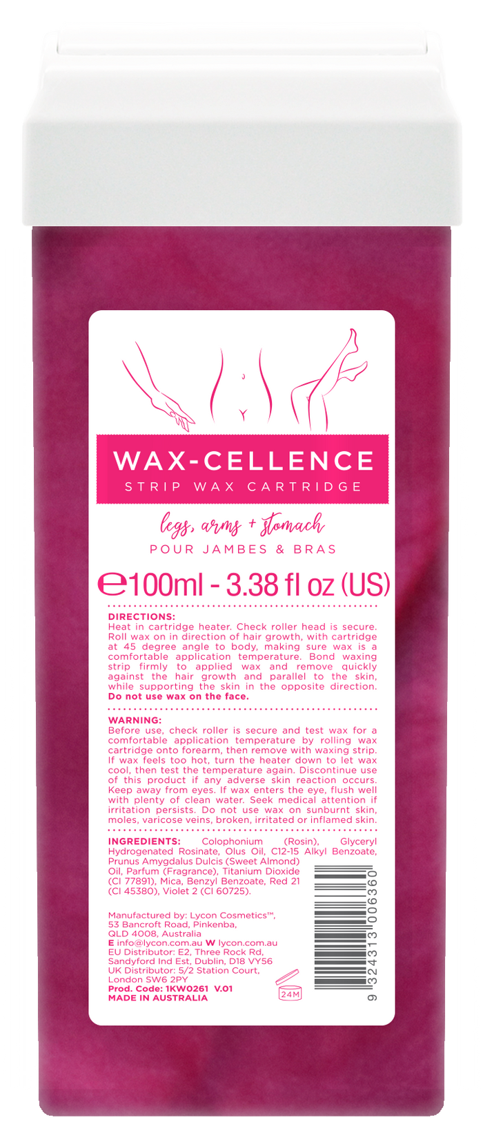 Wax-cellence strip wax cartridge