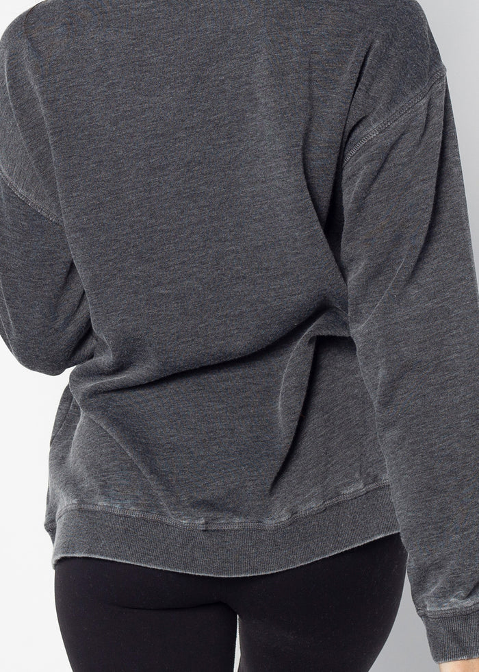 Women's Georgia Campus Crew Sweatshirt in Charcoal