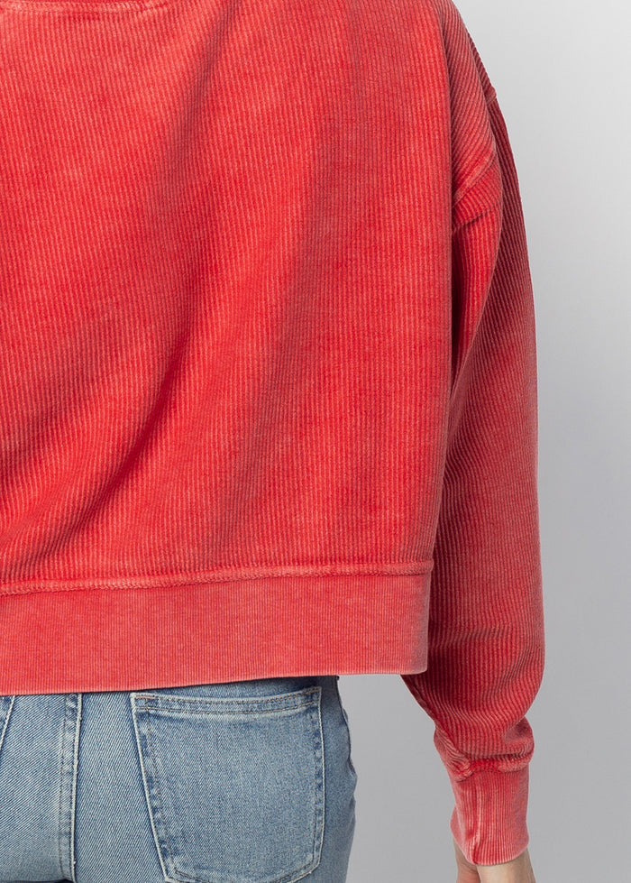 Women's NC State Classic College Corded Boxy Pullover