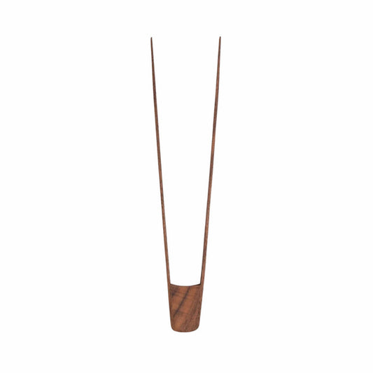 11”/9”/7” Walnut Wood Tongs - Kitchen Serving Utensils: Large