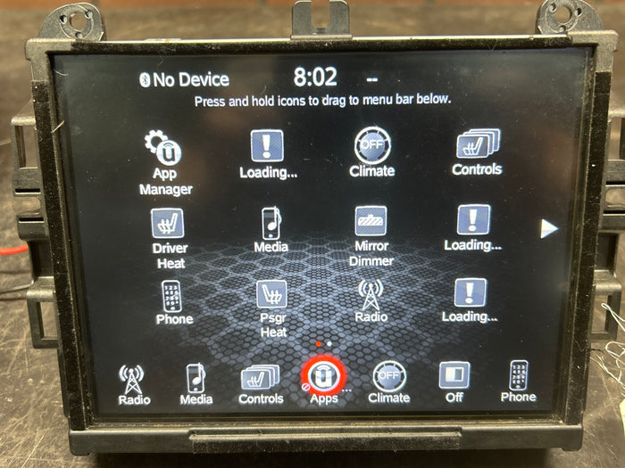 14-17 Dodge Jeep SRT VP3 NA UConnect Radio Multi Media Display 68164637AG Tested
