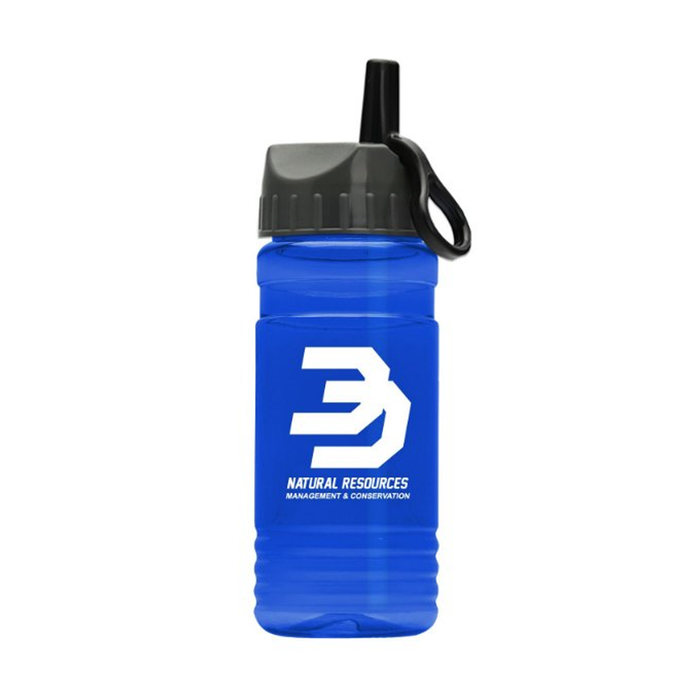 20 oz. UpCycle rPET Bottle With Flip Straw Ring Lid, Screen Print