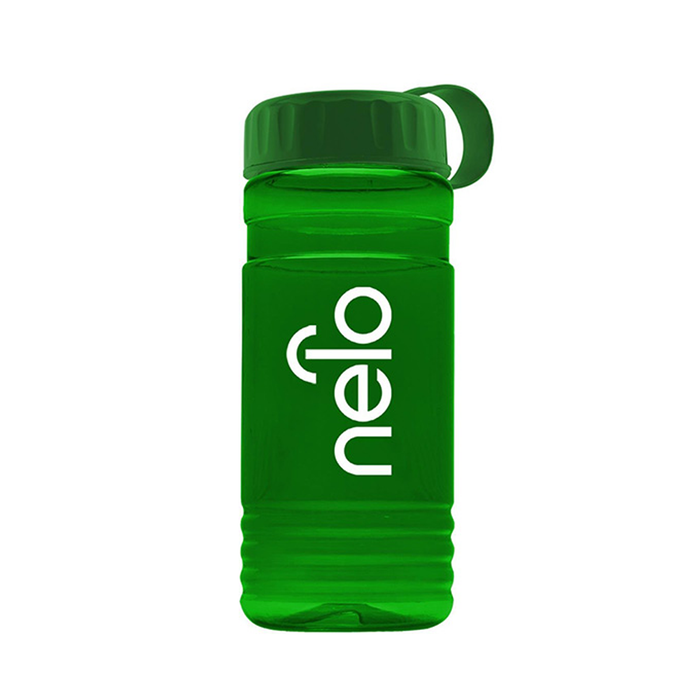 20 oz. UpCycle rPET Bottle With Tethered Lid, Screen Print
