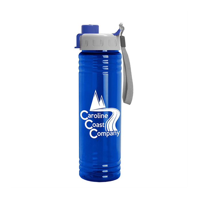 24 oz. Slim Fit UpCycle RPET Bottles with Quick Snap Lid, Screen Print