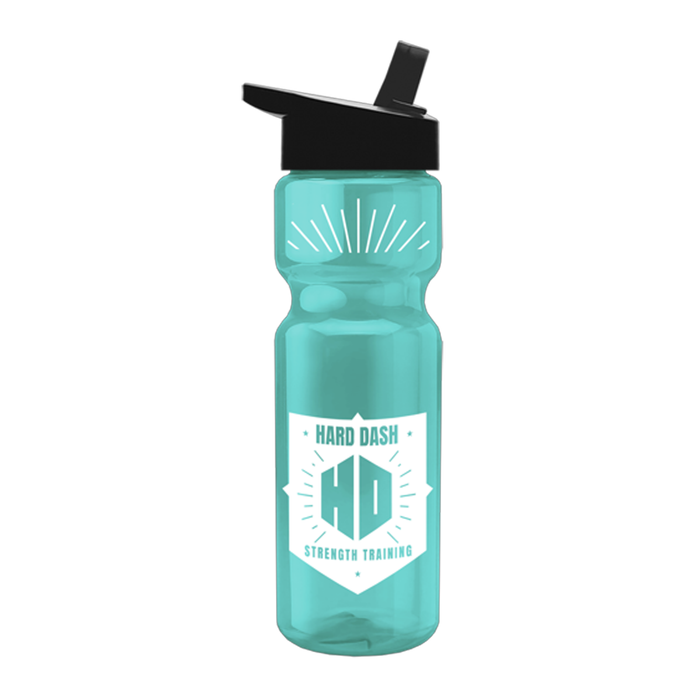 28 oz. Slim Fit UpCycle RPET Bottles with Flip Straw Lid, Full Color