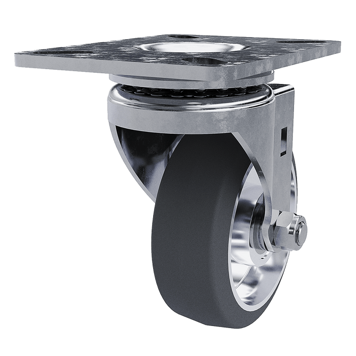 3-1/2" Aluminum core, top plate caster