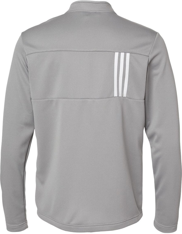 no-logo Adidas 3-Stripes Double Knit Quarter-Zip Pullover-Men's Layering-Adidas-Thread Logic