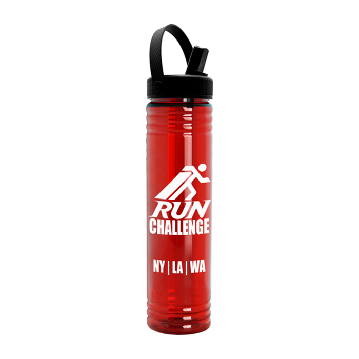 32 oz. Adventure Bottle with Flip Straw Swivel Handle Lid made with Tritan Renew, Screen Print