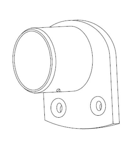 38mm DIA EXTENDED FLANGE SUMMIT WALL PLATE 316 STAINLESS STEEL - Image 2