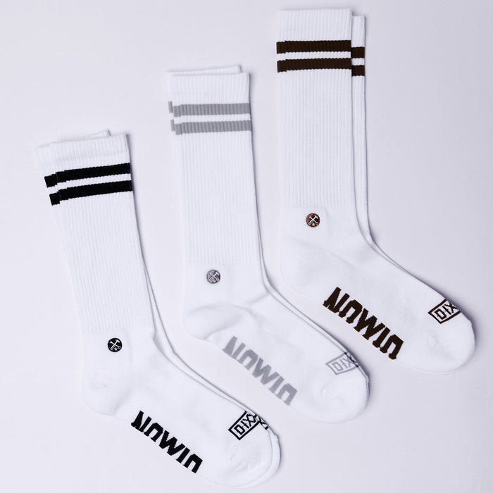 3pk Premium Crew Socks - White