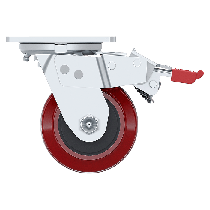 4 x 2-inch Polyurethane Swivel Caster with Full Brake