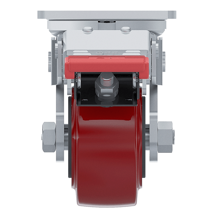 4 x 2-inch Polyurethane Swivel Caster with Full Brake