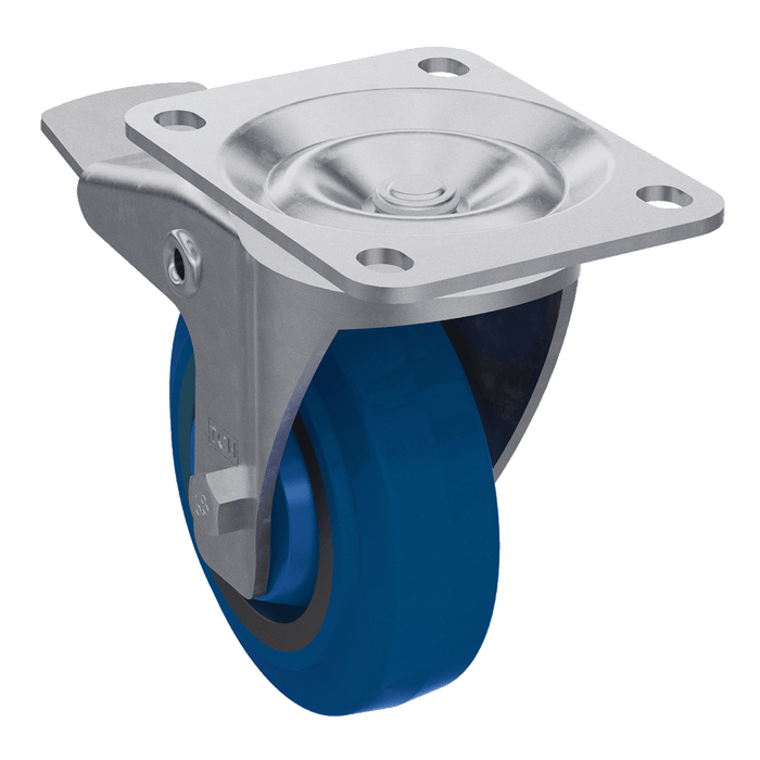 4in TCH Blue Swivel Caster with Brake