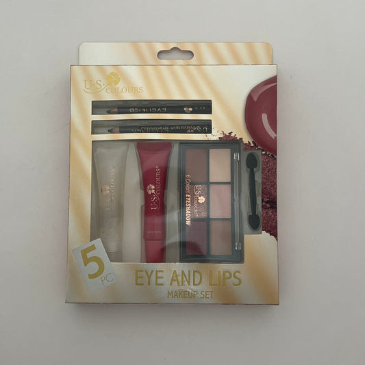 5 - Piece Eye & Lips Makeup Set – Complete Glam Kit for a Stunning Look! 💖 - Lotshop.pk