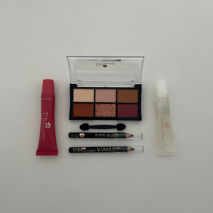 5 - Piece Eye & Lips Makeup Set – Complete Glam Kit for a Stunning Look! 💖 - Lotshop.pk